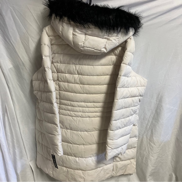 Nuage Regular Stretch Puffer Coat w/ Removable Faux Fur Hood - Sand (2X) A546059 - Picture 2 of 2